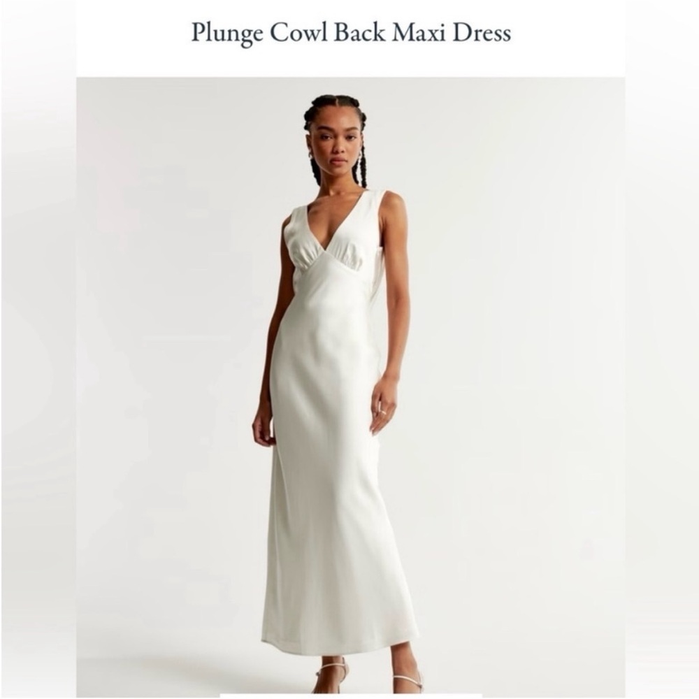 Abercrombie & Fitch White Backless Maxi Dress